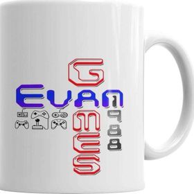 Baskı Dükkanı KB2592 Letreiro Evan Games 1988 Porselen Kupa Bardak