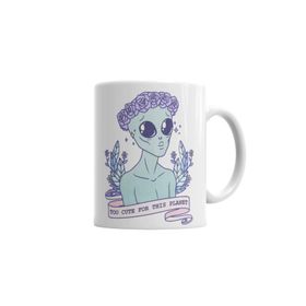 Baskı Dükkanı KB260 Cute Alien Uzaylı Porselen Kupa Bardak