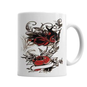 Baskı Dükkanı KB2618 Rose Porselen Kupa Bardak