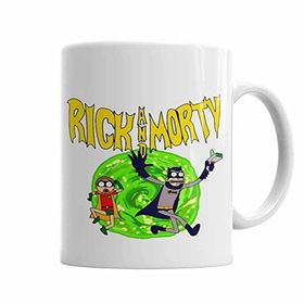 Baskı Dükkanı KB2628 Rick E Morty Versao Batman Robin Porselen Kupa Bardak