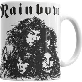 Baskı Dükkanı KB2646 Rainbow Long Live Rock N Roll Porselen Kupa Bardak