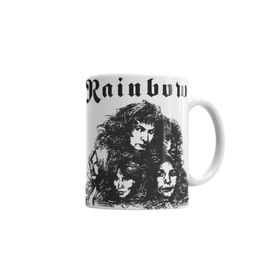 Baskı Dükkanı KB2646 Rainbow Long Live Rock N Roll Porselen Kupa Bardak