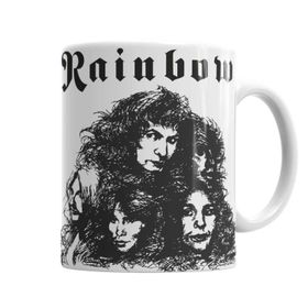 Baskı Dükkanı KB2646 Rainbow Long Live Rock N Roll Porselen Kupa Bardak