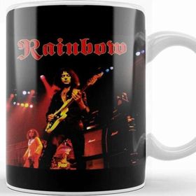 Baskı Dükkanı KB2646 Rainbow Long Live Rock N Roll Porselen Kupa Bardak