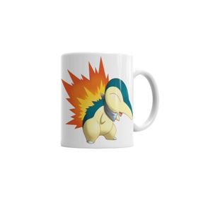 Baskı Dükkanı KB2681 Pokemon Cyndaquil Porselen Kupa Bardak