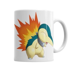 Baskı Dükkanı KB2681 Pokemon Cyndaquil Porselen Kupa Bardak