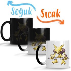 Baskı Dükkanı KB2683 Pokemon Alakazam Porselen Kupa Bardak