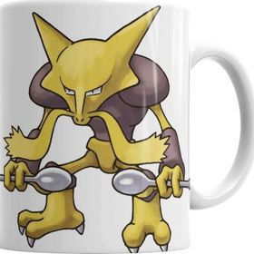 Baskı Dükkanı KB2683 Pokemon Alakazam Porselen Kupa Bardak