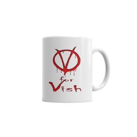 Baskı Dükkanı KB2704 V For Vish Kan Porselen Kupa Bardak