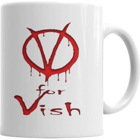 Baskı Dükkanı KB2704 V For Vish Kan Porselen Kupa Bardak