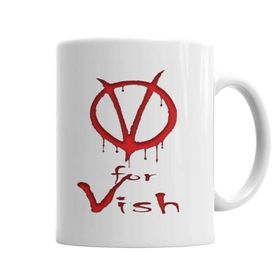 Baskı Dükkanı KB2704 V For Vish Kan Porselen Kupa Bardak