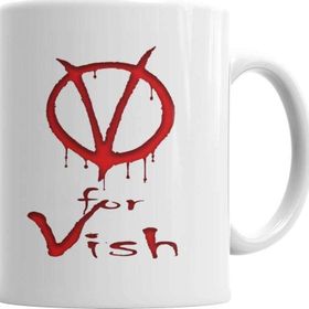 Baskı Dükkanı KB2704 V For Vish Kan Porselen Kupa Bardak