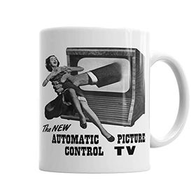 Baskı Dükkanı KB2708 Tv Control Porselen Kupa Bardak