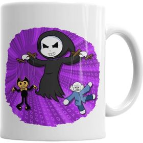 Baskı Dükkanı KB2713 Toddyn Ile Bendy Sans Puppet Roxa Porselen Kupa Bardak