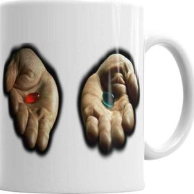 Baskı Dükkanı KB2761 Take The Red Pill Matrix Porselen Kupa Bardak