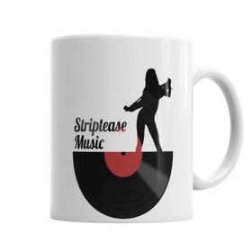 Baskı Dükkanı KB2771 Striptease Music Müzik Porselen Kupa Bardak