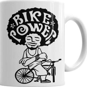 Baskı Dükkanı KB2824 Bike Power Black Porselen Kupa Bardak