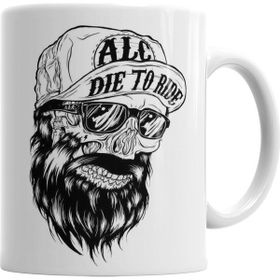 Baskı Dükkanı KB2827 Beard Skull Porselen Kupa Bardak