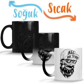 Baskı Dükkanı KB2827 Beard Skull Porselen Kupa Bardak
