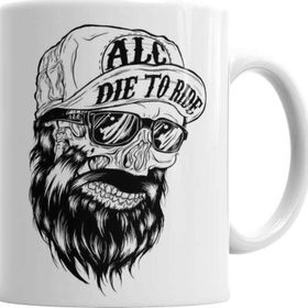 Baskı Dükkanı KB2827 Beard Skull Porselen Kupa Bardak