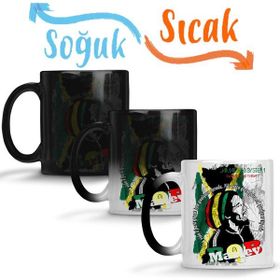 Baskı Dükkanı KB2838 Bandeira Bob Marley Porselen Kupa Bardak