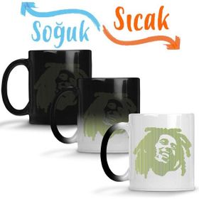 Baskı Dükkanı KB2838 Bandeira Bob Marley Porselen Kupa Bardak