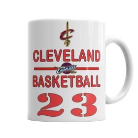 Baskı Dükkanı KB284 Cleveland Basketbol Porselen Kupa Bardak