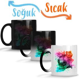 Baskı Dükkanı KB2853 Aquarele Bird Porselen Kupa Bardak