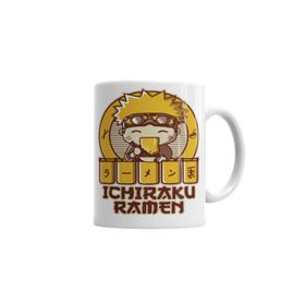 Baskı Dükkanı KB2858 Anime Naruto Ichiraku Ramen Porselen Kupa Bardak