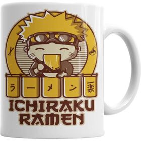 Baskı Dükkanı KB2858 Anime Naruto Ichiraku Ramen Porselen Kupa Bardak