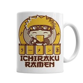 Baskı Dükkanı KB2858 Anime Naruto Ichiraku Ramen Porselen Kupa Bardak