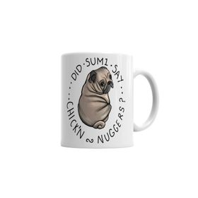 Baskı Dükkanı KB287 Chubby Pug Tombul Porselen Kupa Bardak