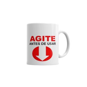 Baskı Dükkanı KB2886 Agite Antes De Usar Porselen Kupa Bardak