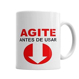 Baskı Dükkanı KB2886 Agite Antes De Usar Porselen Kupa Bardak