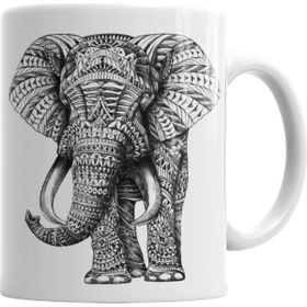 Baskı Dükkanı KB2921 Elefante Porselen Kupa Bardak