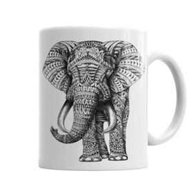 Baskı Dükkanı KB2921 Elefante Porselen Kupa Bardak