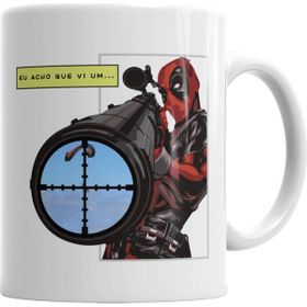 Baskı Dükkanı KB2936 Deadpool Big Gun Porselen Kupa Bardak