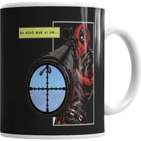 Baskı Dükkanı KB2936 Deadpool Big Gun Porselen Kupa Bardak