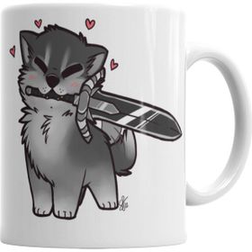 Baskı Dükkanı KB2943 Dark Souls Great Grey Cuddly Wolf Sif Porselen Kupa Bardak