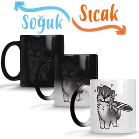 Baskı Dükkanı KB2943 Dark Souls Great Grey Cuddly Wolf Sif Porselen Kupa Bardak