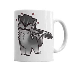 Baskı Dükkanı KB2943 Dark Souls Great Grey Cuddly Wolf Sif Porselen Kupa Bardak