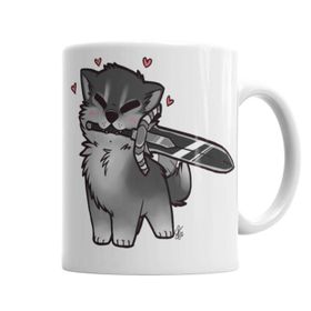 Baskı Dükkanı KB2943 Dark Souls Great Grey Cuddly Wolf Sif Porselen Kupa Bardak