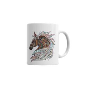 Baskı Dükkanı KB2966 Color Horse Porselen Kupa Bardak