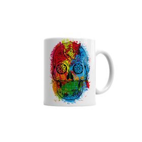 Baskı Dükkanı KB2985 Caveira Fun Skull Porselen Kupa Bardak