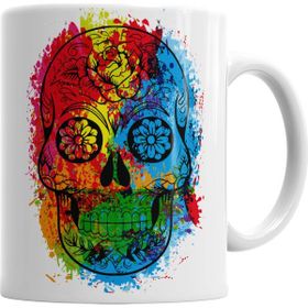 Baskı Dükkanı KB2985 Caveira Fun Skull Porselen Kupa Bardak