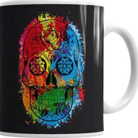 Baskı Dükkanı KB2985 Caveira Fun Skull Porselen Kupa Bardak