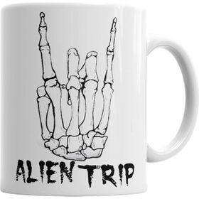Baskı Dükkanı KB2988 Caveira Alien Trip Porselen Kupa Bardak
