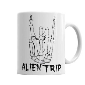 Baskı Dükkanı KB2988 Caveira Alien Trip Porselen Kupa Bardak