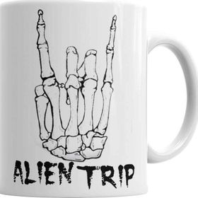 Baskı Dükkanı KB2988 Caveira Alien Trip Porselen Kupa Bardak