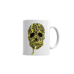 Baskı Dükkanı KB2991 Caution Skull Porselen Kupa Bardak